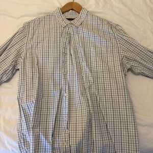 Banana Republic Blue and White Checkered Shirt